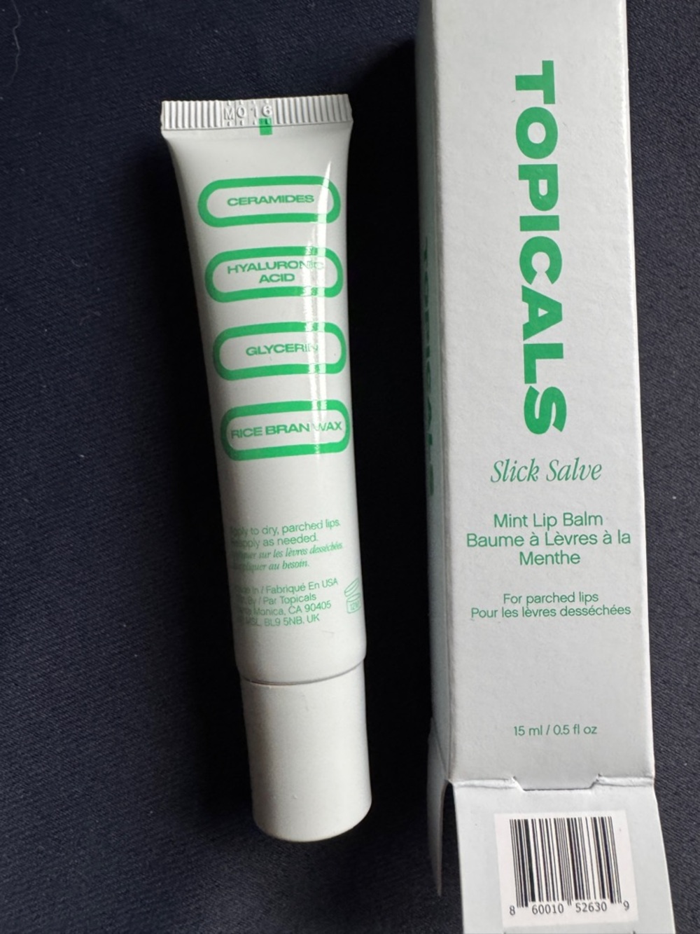 Slick Salve Mint Lip Balm - White & Green